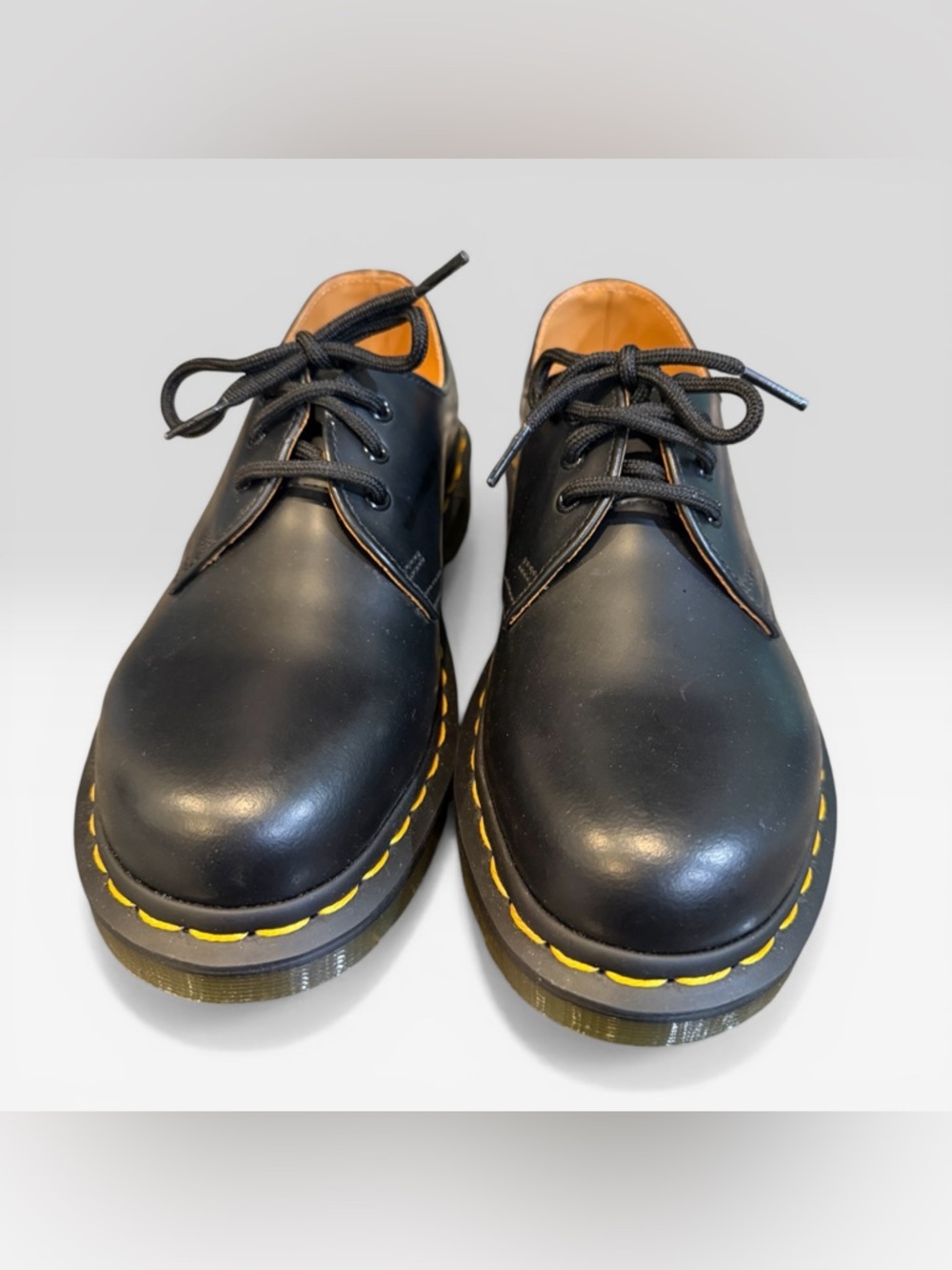 Dr. Martens Docs 1461 Smooth Leather Oxford Flats US Men's 5 Women's 6 Black New - Picture 3 of 7